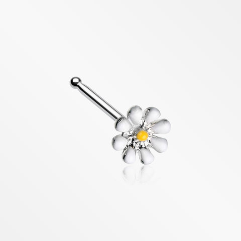 Dainty Adorable Daisy Nose Stud Ring-White/Yellow