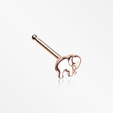 Rose Gold Adorable Baby Elephant Nose Stud Ring