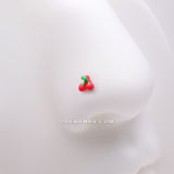 Detail View 1 of Kawaii Pop Juicy Red Cherry Nose Stud Ring-Red/Green