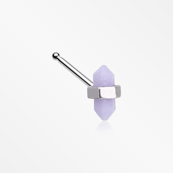 Mystic Lavender Gemstone Nose Stud Ring-Purple