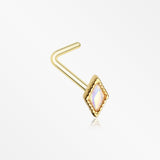 Golden Iridescent Revo Diamond Sparkle L-Shaped Nose Ring