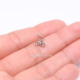 Adorable Celestial Sun Moon Star Sparkle L-Shaped Nose Ring-Clear Gem