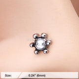 Solstice Sparkle Icon Nose Stud Ring-Clear