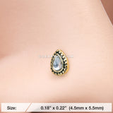 Golden Chakra Sparkle Nose Stud Ring-Clear