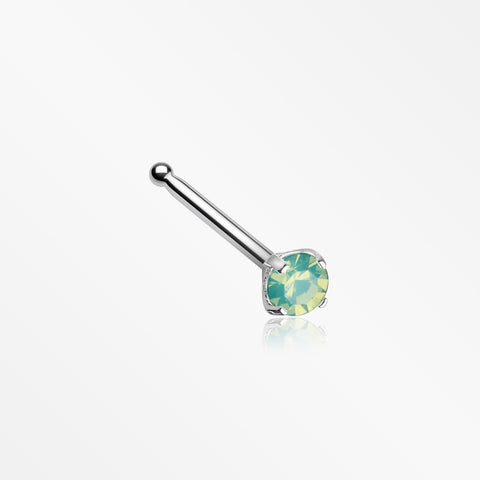 Opalite Sparkle Prong Set Nose Stud Ring-Pacific Opal
