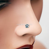 Adorable Paw Print L-Shaped Nose Ring-Steel