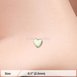Glow in the Dark Heart L-Shaped Nose Ring-Yellow