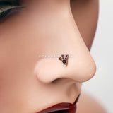 Rose Gold Victoria Trident Icon Nose Stud Ring-Rose Gold