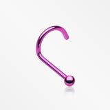 Colorline Ball Top Basic Nose Screw Ring-Purple