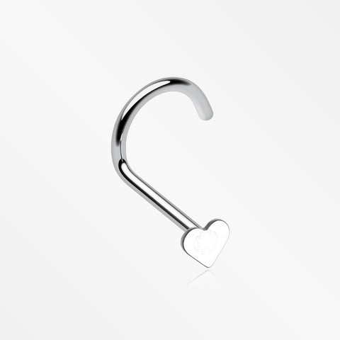 Steel Heart Nose Screw Ring-Steel