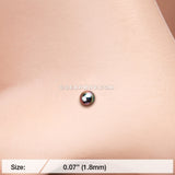 Colorline Ball Top L-Shaped Nose Ring-Rainbow