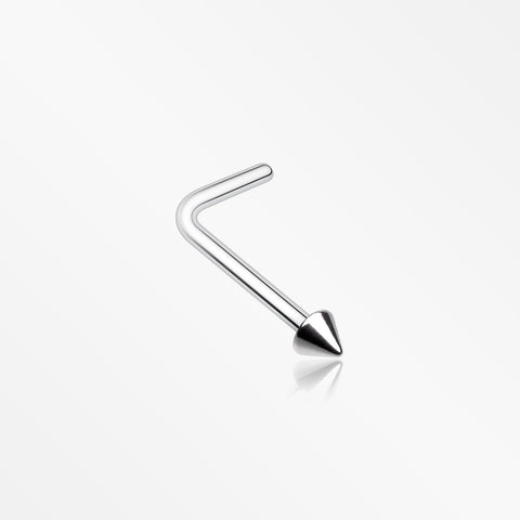 Basic Steel Spike L-Shaped Nose Ring