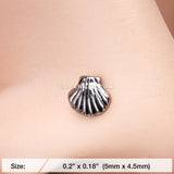 Ariel's Shell Icon L-Shaped Nose Ring-Steel