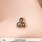Golden Trilogy Filigree Icon L-Shaped Nose Ring-Gold