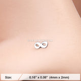 Classic Infinity Loop L-Shaped Nose Ring-Steel
