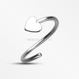 Heart Bendable Nose Hoop-Steel