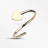 Golden Heart Bendable Nose Hoop-Gold