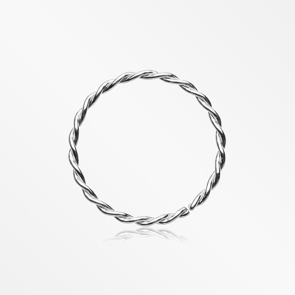 Classic Twist Wire Steel Bendable Hoop Ring