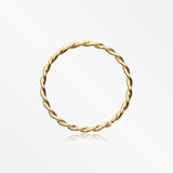 Golden Classic Twist Wire Steel Bendable Hoop Ring