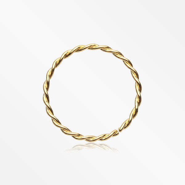 Golden Classic Twist Wire Steel Bendable Hoop Ring