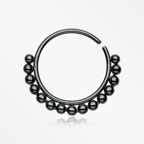 Blackline Bali Beads Spherule Bendable Nose Hoop-Black