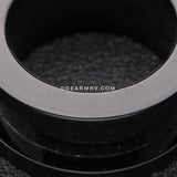 A Pair of Basic UV Acrylic Screw-Fit Ear Gauge Tunnel Plug-Black
