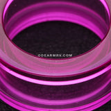 A Pair of Basic UV Acrylic Screw-Fit Ear Gauge Tunnel Plug-Purple