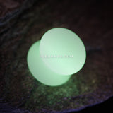 A Pair of Glow in the Dark Basic Acrylic Double Flared Ear Gauge Plug-White