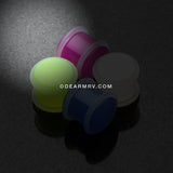 A Pair of Glow in the Dark Acrylic Regs Ear Gauge Plug-White