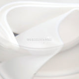 A Pair of Marble Swirl Acrylic Double Flared Ear Gauge Plug-Clear