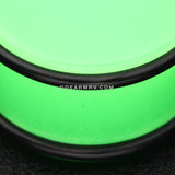 A Pair of Neon Colored UV Acrylic Ear Gauge Plug-Green