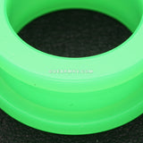 A Pair of Neon Colored UV Acrylic Screw-Fit Ear Gauge Tunnel Plug-Green