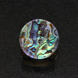 A Pair of Abalone Inlay Double Flared Ear Gauge Plug-Green