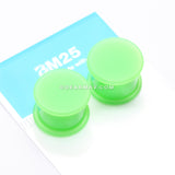 A Pair Of Soft Silicone Double Flared Plug-Green