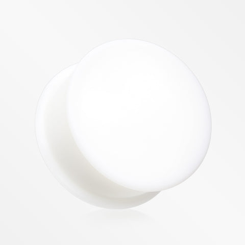 A Pair Of Soft Silicone Double Flared Plug-White