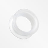 A Pair of Ultra Thin Flexible Silicone Ear Skin Double Flared Tunnel Plug-Clear