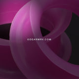 A Pair of Ultra Thin Flexible Silicone Ear Skin Double Flared Tunnel Plug-Purple
