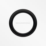 Detail View 3 of A Pair of Flexible Silicone Double Flared Ear Gauge Tunnel Plug-Black