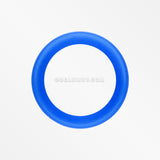 A Pair of Flexible Silicone Double Flared Ear Gauge Tunnel Plug-Blue