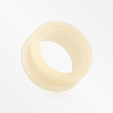 A Pair of Flexible Silicone Double Flared Ear Gauge Tunnel Plug-Peach