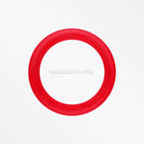 A Pair of Flexible Silicone Double Flared Ear Gauge Tunnel Plug-Red