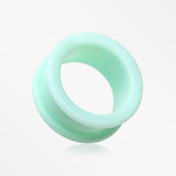 A Pair Of Soft Pastel Silicone Double Flared Tunnel Plug-Mint Green