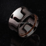 A Pair of Real Rose Gold Plated Ear Gauge Tunnel Plug-Rose Gold