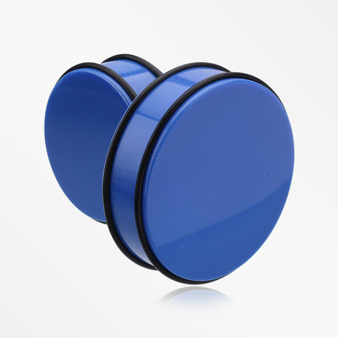 A Pair of Neon Colored UV Acrylic Ear Gauge Plug-Blue