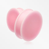 Detail View 3 of A Pair Of Soft Pastel Silicone Double Flared Plug-Pink