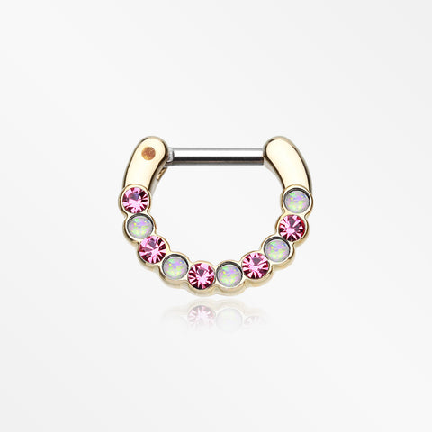 Golden Opal Paradigm Septum Clicker-Pink
