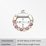 Golden Opal Paradigm Septum Clicker-Pink