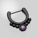 Colorline Opal Grandiose Septum Clicker-Black/Purple