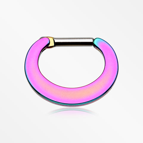 Colorline Basic Steel Loop Septum Clicker-Rainbow