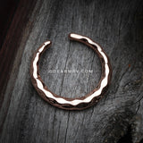 Rose Gold Aelia Faceted Steel Pincher Septum Ring